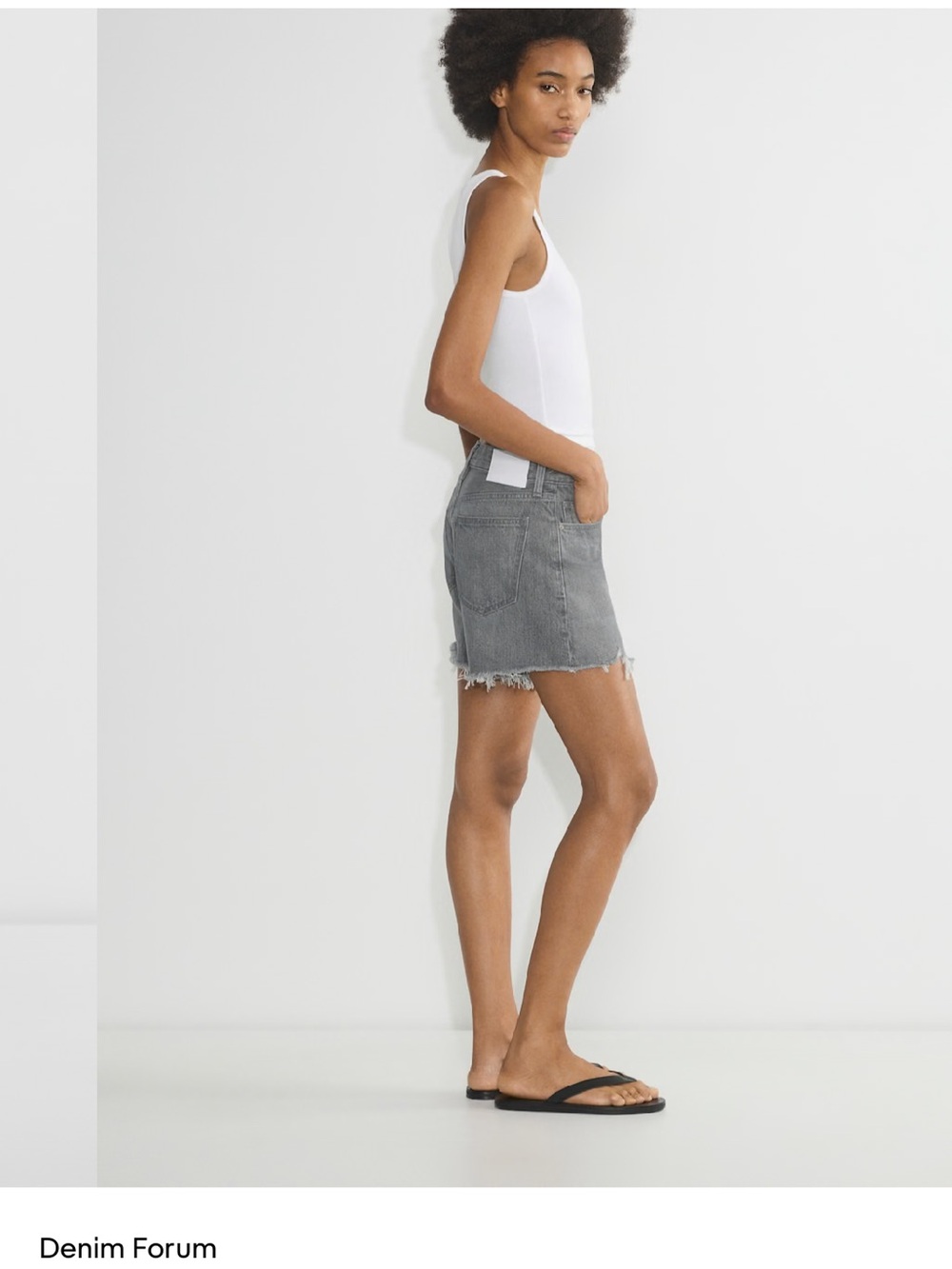 Denim Forum The Ex-Boyfriend Hi Mid-Thigh Denim Short